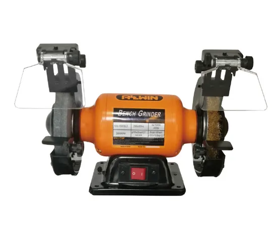 Moedor de bancada profissional com base de aço 230V 250W 150mm para faça você mesmo com proteção ocular